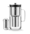 Carafe filtrante Aarke en verre et inox - 2,36L